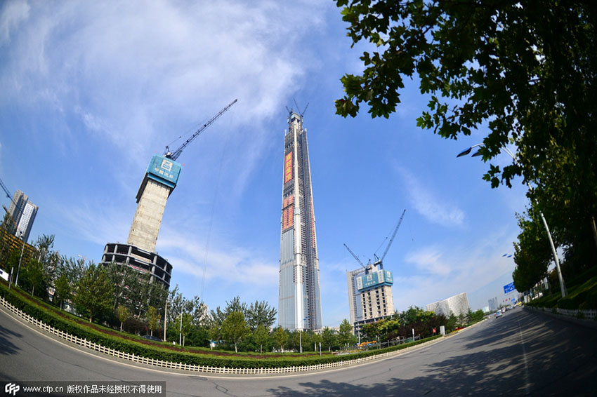 Construção do segundo edifício mais alto no mundo termina em Tianjin