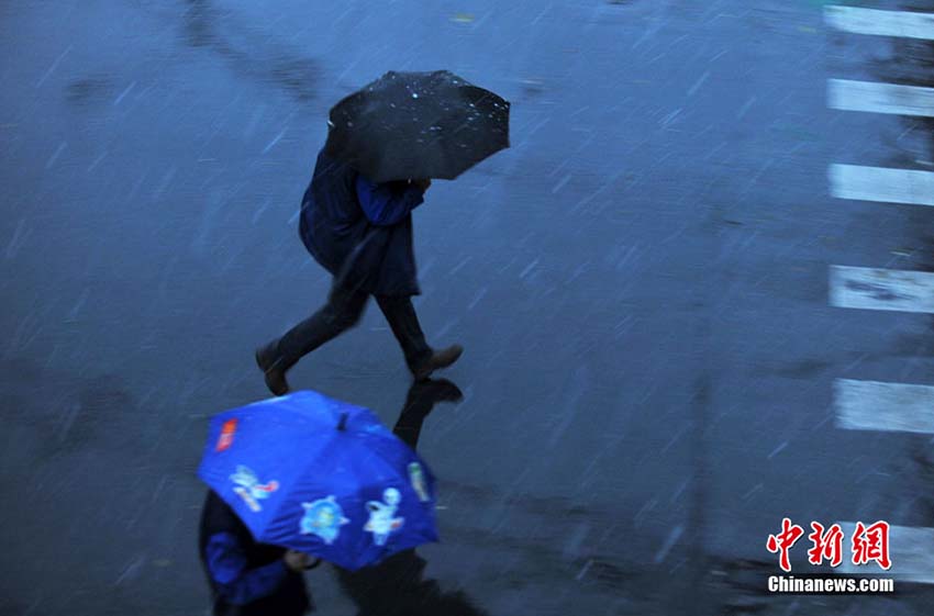 Primeiros flocos de neve abatem-se sobre Pequim