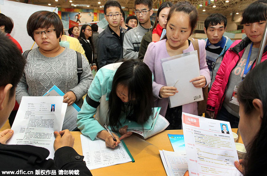 Milhares de graduados participam em feira de emprego em Xi’an