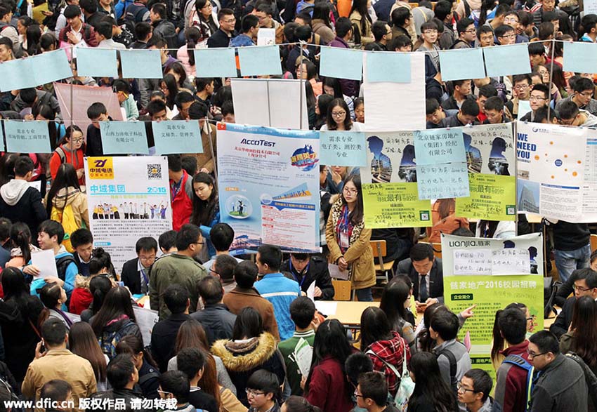 Milhares de graduados participam em feira de emprego em Xi’an