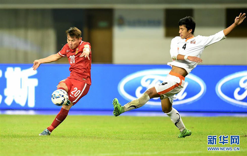 Seleção masculina de futebol da China vence Butão