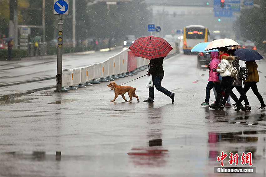 Descida da temperatura acompanhada de neve no norte da China