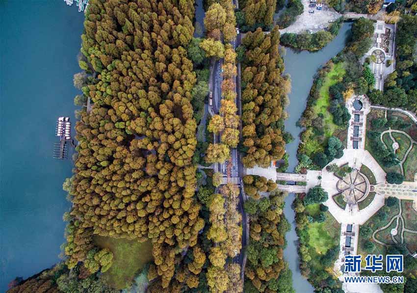 Paisagem de outono no Lago Oeste de Hangzhou