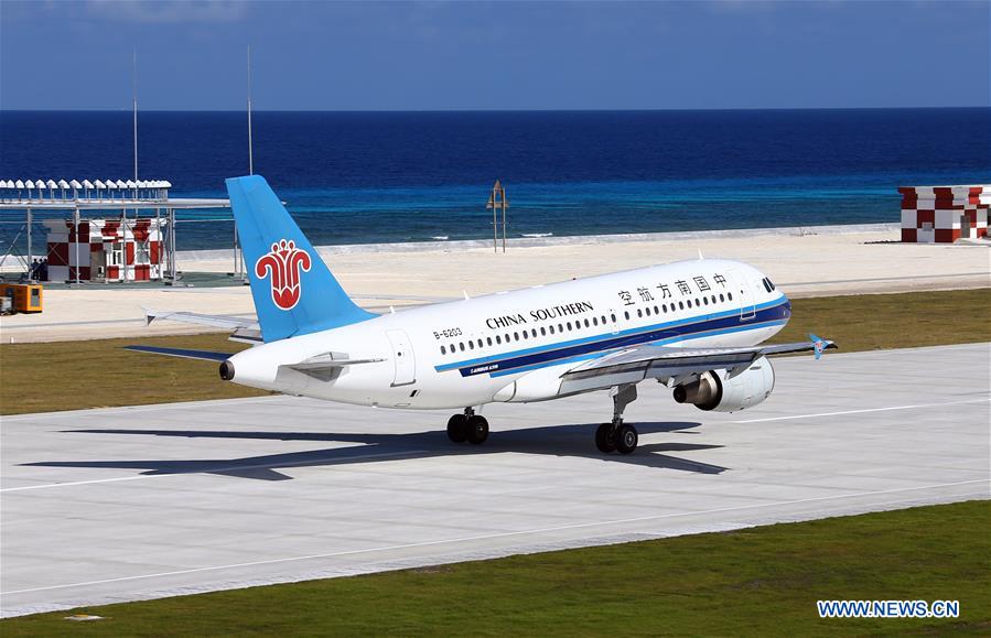 China realiza voo de teste em aeroporto novo no Mar do Sul da China