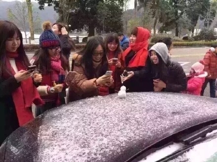 Guangzhou tem sua primeira tempestade de neve nos últimos 60 anos