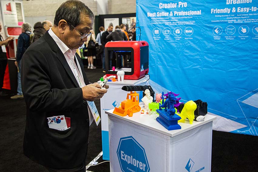 Impressoras 3D da China em destaque em Nova Iorque