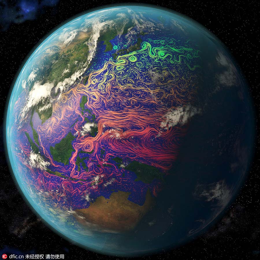 Imagens de satélite documentam mudança de temperatura das correntes oceânicas