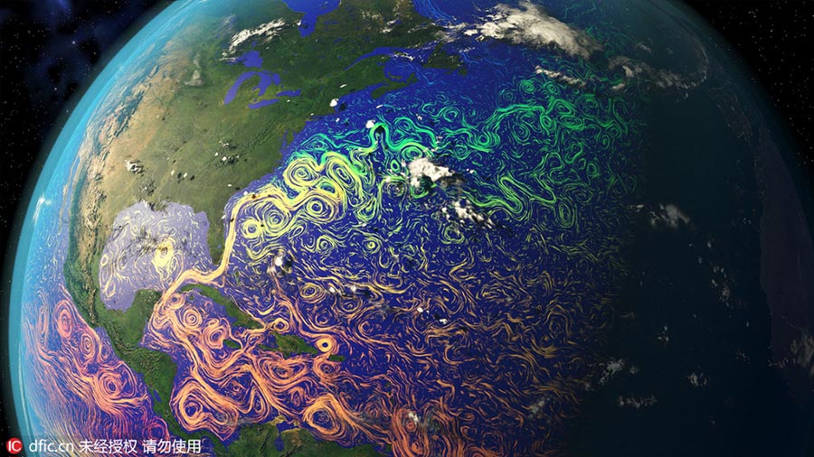 Imagens de satélite documentam mudança de temperatura das correntes oceânicas