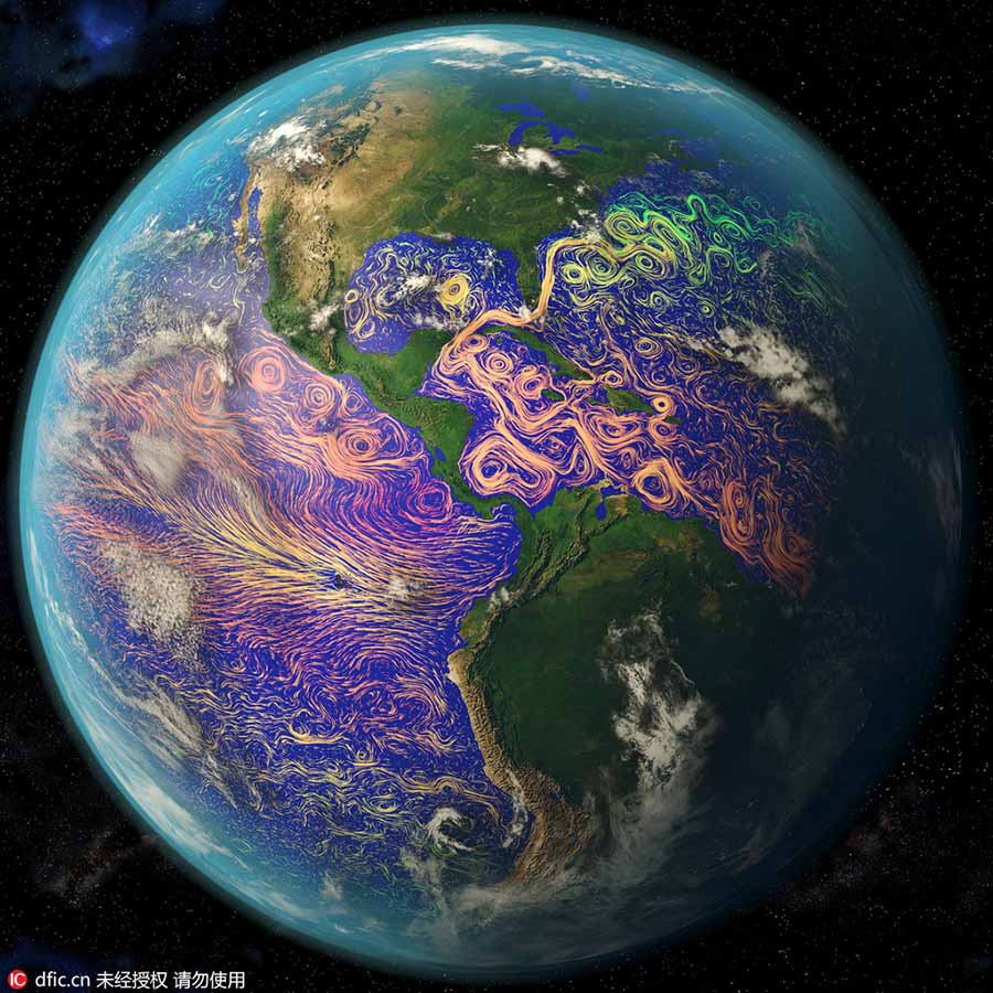 Imagens de satélite documentam mudança de temperatura das correntes oceânicas