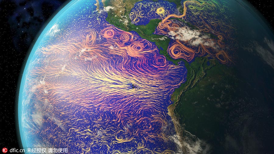 Imagens de satélite documentam mudança de temperatura das correntes oceânicas