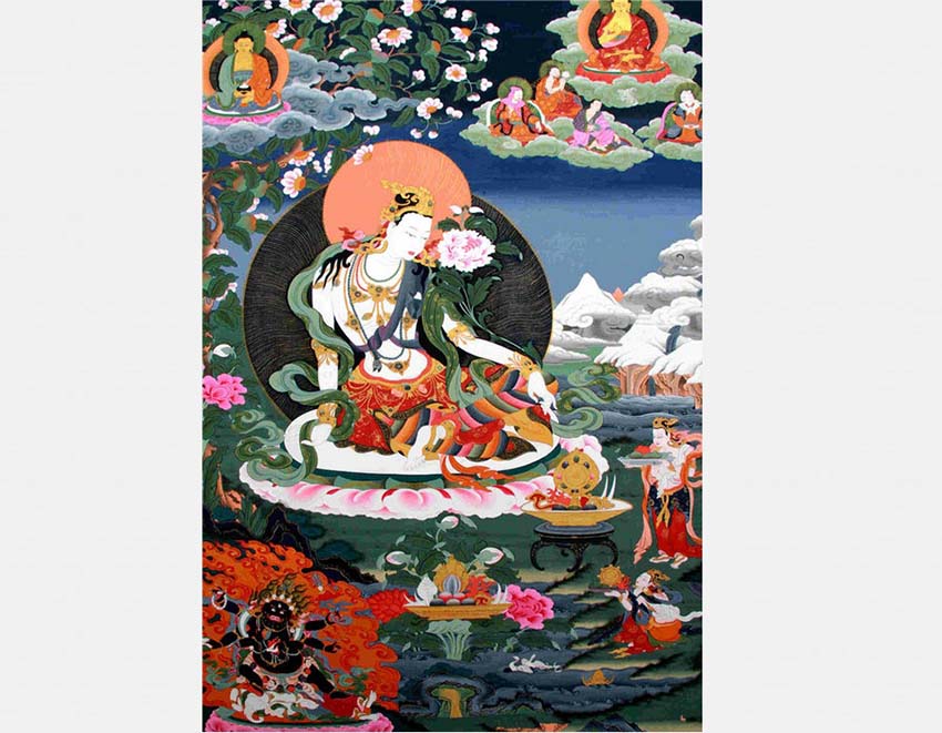 Pinturas tradicionais tibetanas são exibidas em Beijing