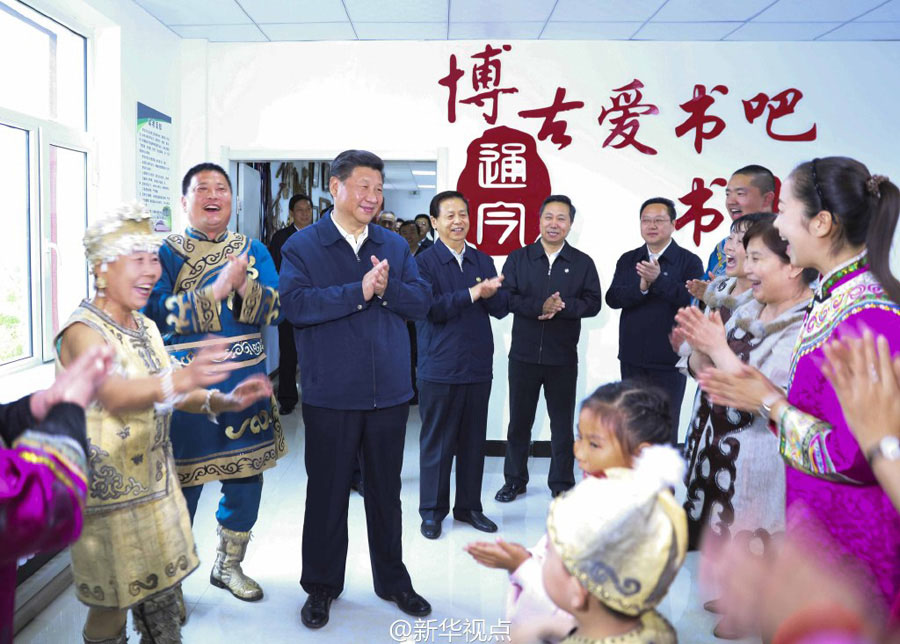Presidente chinês visita ilha Heixiazi e destaca política de abertura