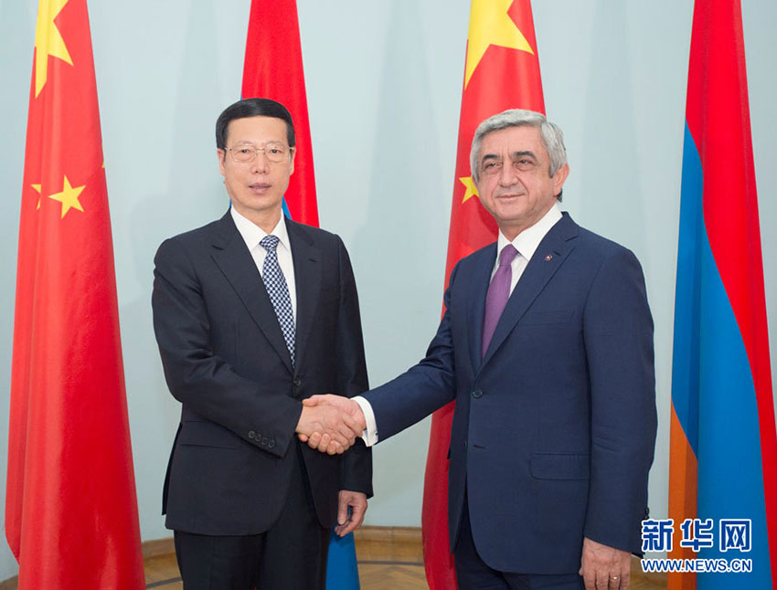 Vice-premiê chinês pede que China e Armênia sinergizem as estratégias de desenvolvimento