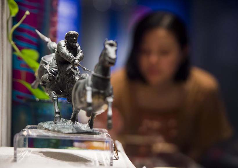 Peças culturais criativas expostas em museu de Hubei