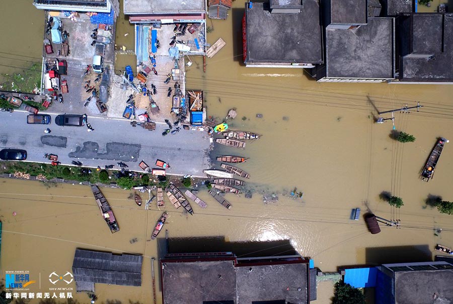 Tempestades deixam província de Anhui debaixo d’água 