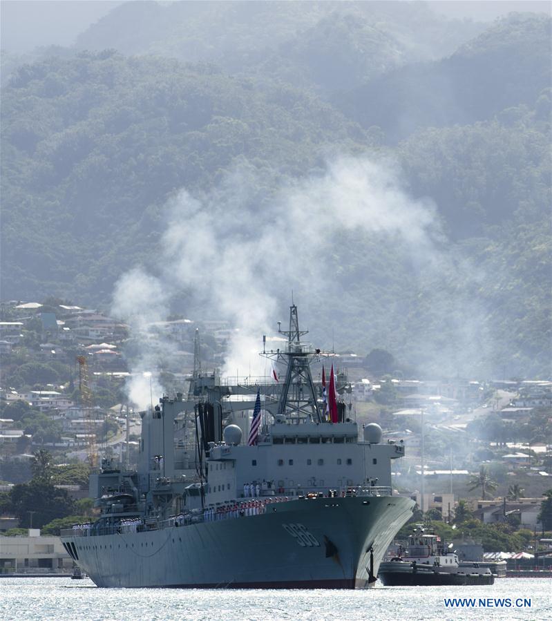 Frota chinesa sai de Pearl Harbor para a RIMPAC-2016