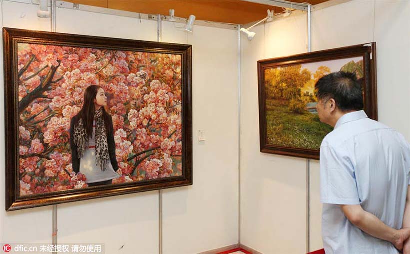Coleção de pinturas contemporâneas da RPDC são exibidas em Nantong