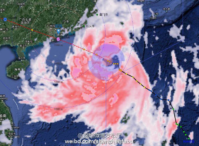 Guangdong emite alerta máximo com a chegada do tufão Nida