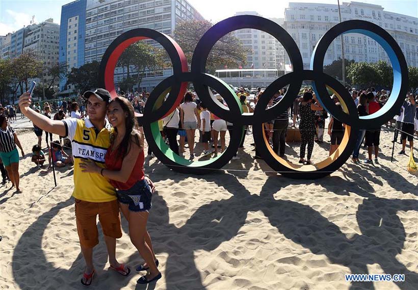 Estrutura de Anéis Olímpicos torna-se parte da paisagem do Rio de Janeiro