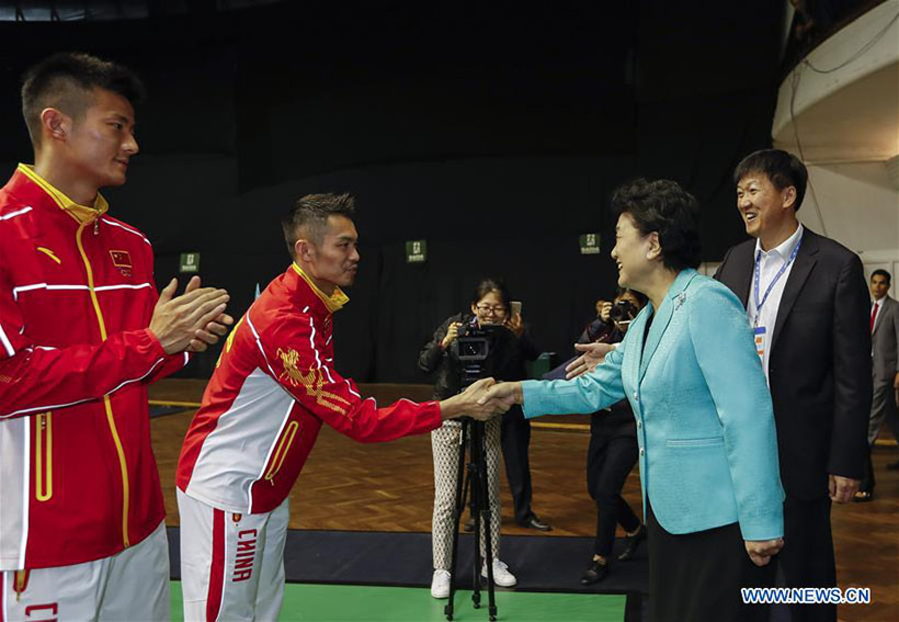Vice-primeira-ministra chinesa visita atletas chineses do Rio 2016