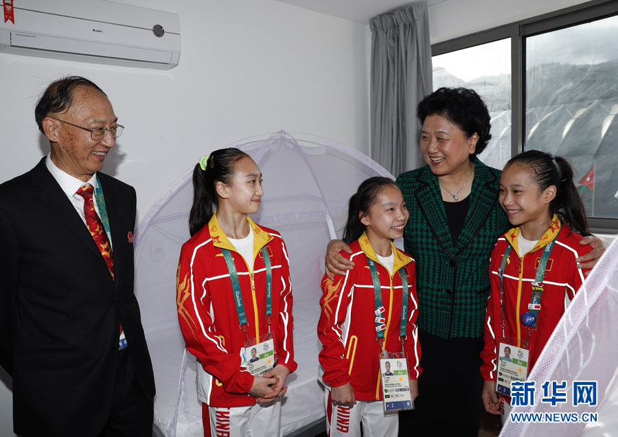 Vice-primeira-ministra chinesa visita delegação olímpica