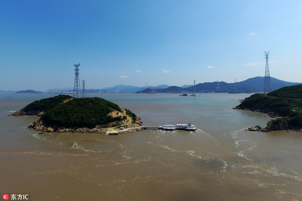 Testes da maior estação de energia das marés foram realizados com sucesso em Zhoushan