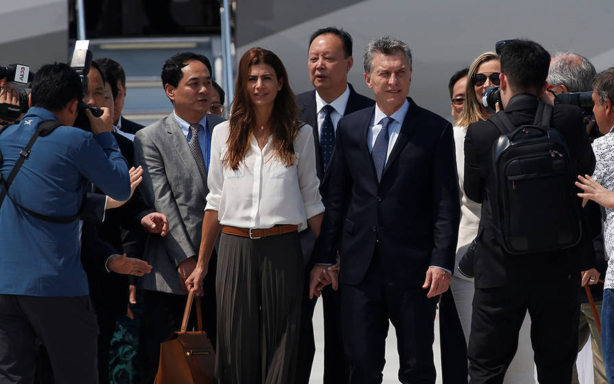 O presidente da Argentina, Mauricio Macri, que marca presença na Cúpula do G20, chegou a Hangzhou no dia 2 de setembro.