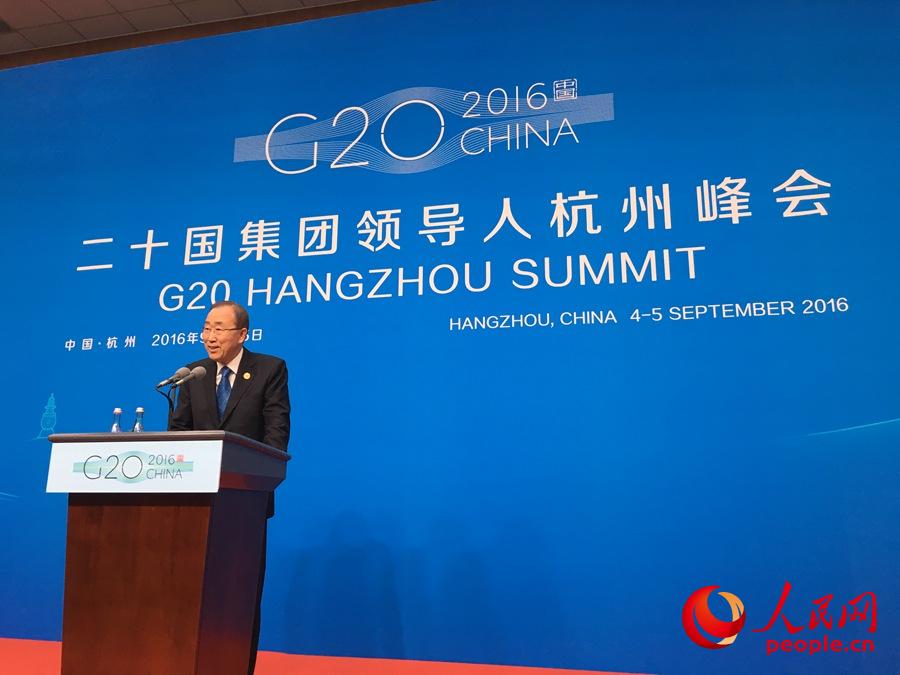 Ban Ki-moon realiza coletiva de imprensa na Cúpula do G20