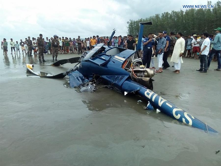 Acidente de helicóptero causa um morto e quatro feridos do Bangladesh