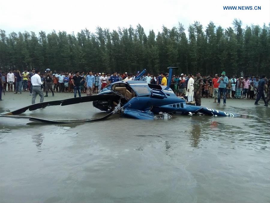 Acidente de helicóptero causa um morto e quatro feridos do Bangladesh