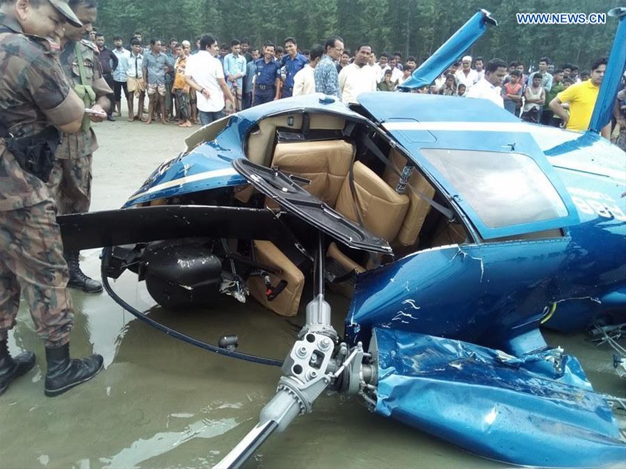 Acidente de helicóptero causa um morto e quatro feridos do Bangladesh