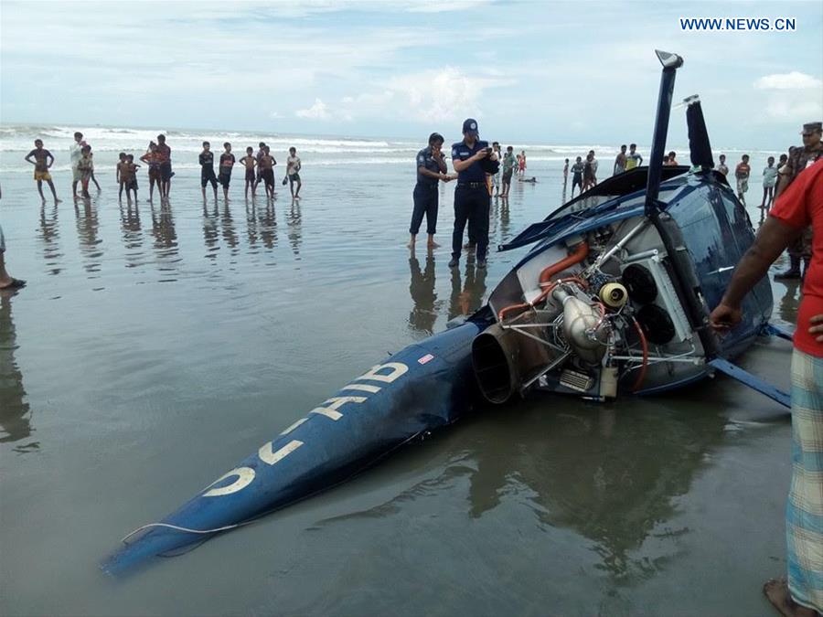 Acidente de helicóptero causa um morto e quatro feridos do Bangladesh