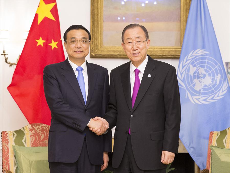 Premiê chinês encontra-se com Ban Ki-moon para assunto de desenvolvimento e mudança climática