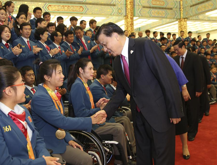 Alto líder do PCCh elogia delegação paraolímpica