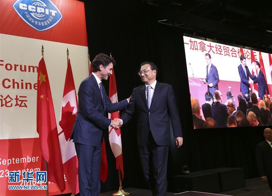 Premiê chinês apoia acordo de livre comércio com Canadá