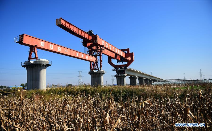 Ferrovia de alta velocidade Beijing-Shenyang em construção