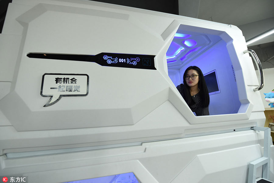 Centro de incubação empresarial abre centros de lazer semelhantes a cápsulas espaciais