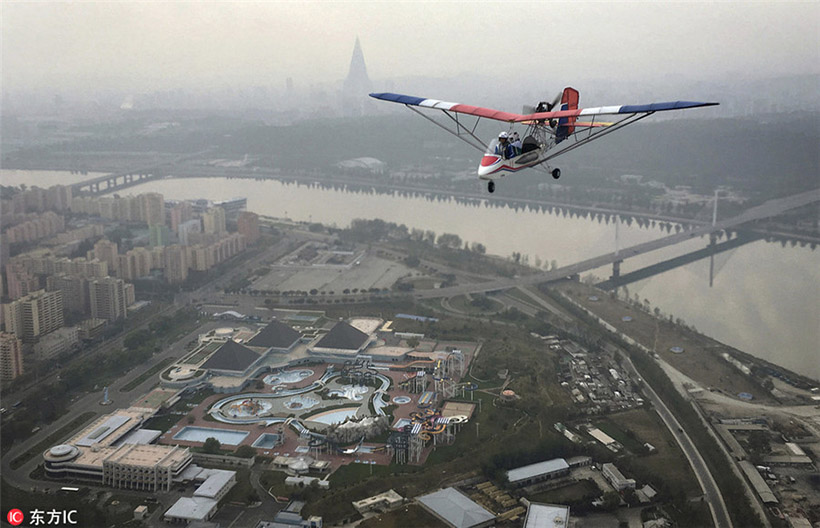 Aeroclube oferece visão panorâmica de Pyongyang