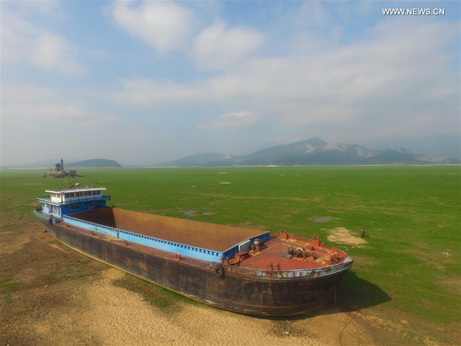 Seca afeta drasticamente níveis do maior lago de água doce da China