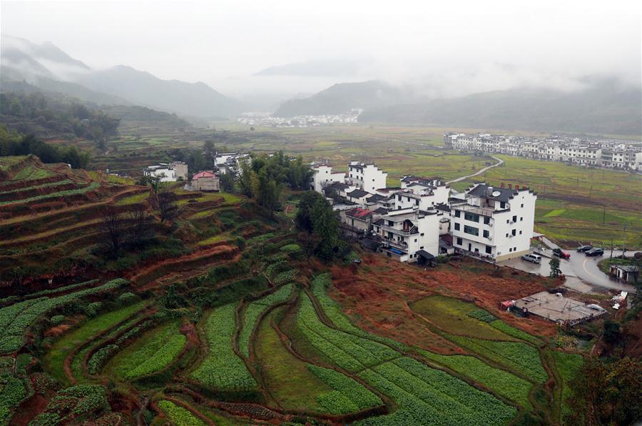 Arquitetura do estilo de Hui em Wuyuan da província de Jiangxi