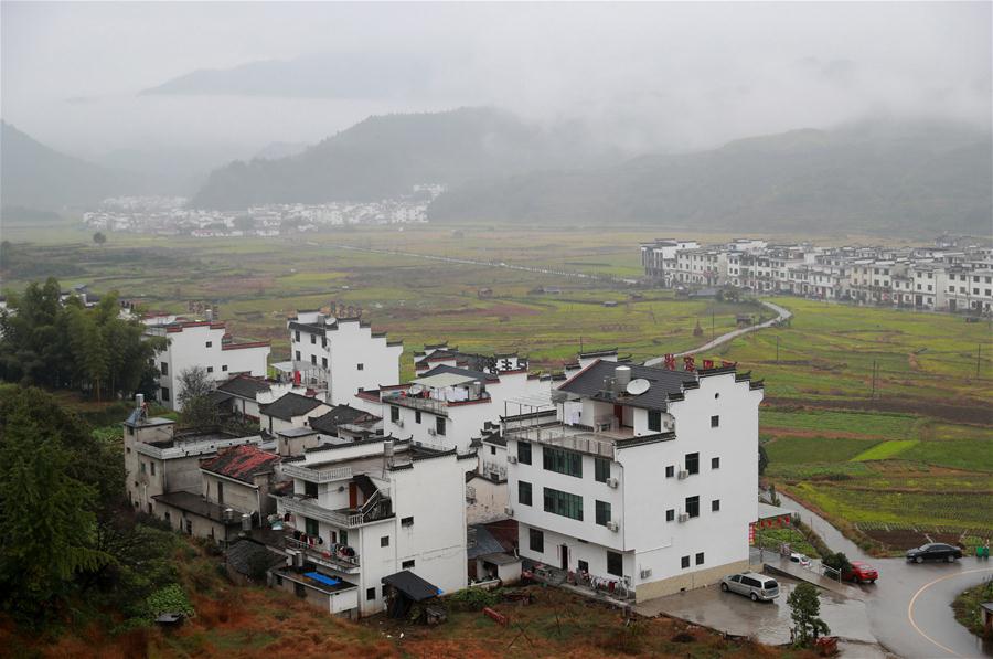 Arquitetura do estilo de Hui em Wuyuan da província de Jiangxi