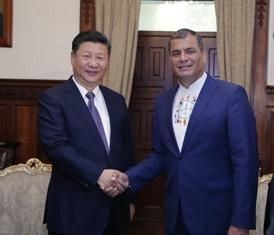 Presidente chinês conclui visita ao Equador e parte para reunião de APEC no Peru