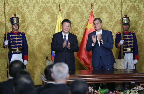 Presidente chinês conclui visita ao Equador e parte para reunião de APEC no Peru