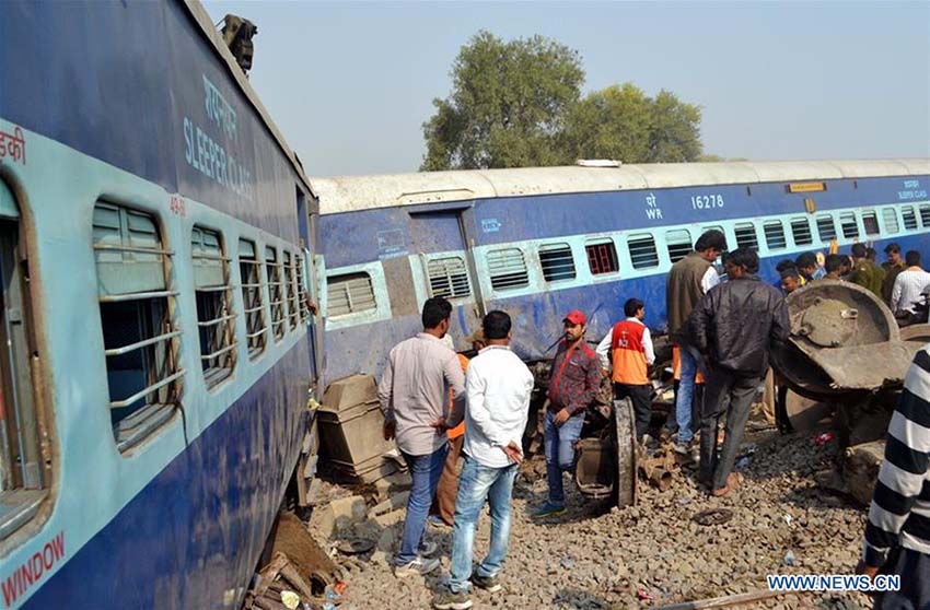 Acidente de trem na Índia deixa 91 mortos e mais de 150 feridos