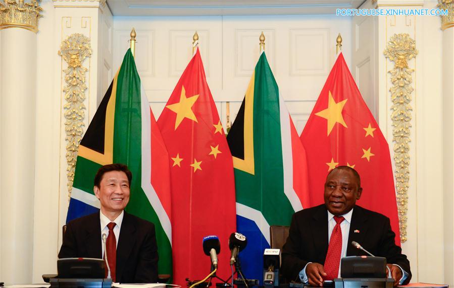 China e África do Sul concordam com cinco principais áreas de cooperação
