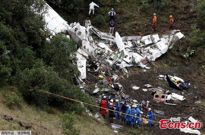Acidente de avião com time da Chapecoense deixa 71 mortos na Colômbia