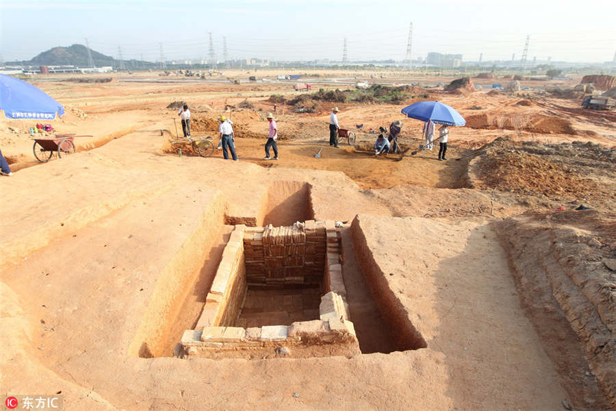 Túmulos antigos de várias dinastias encontrados em Guangzhou