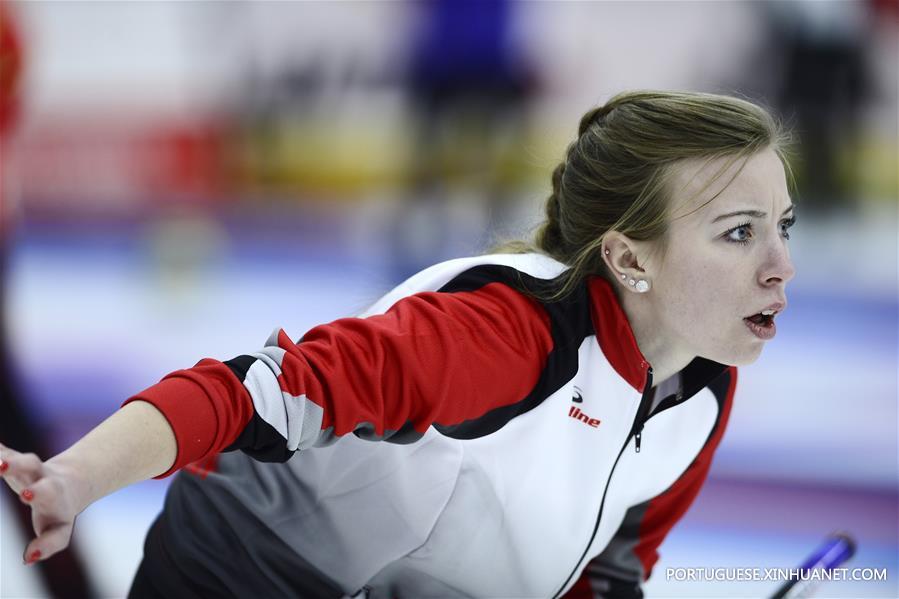 Alemanha vence Canadá durante China Qinghai competição internacional de curling