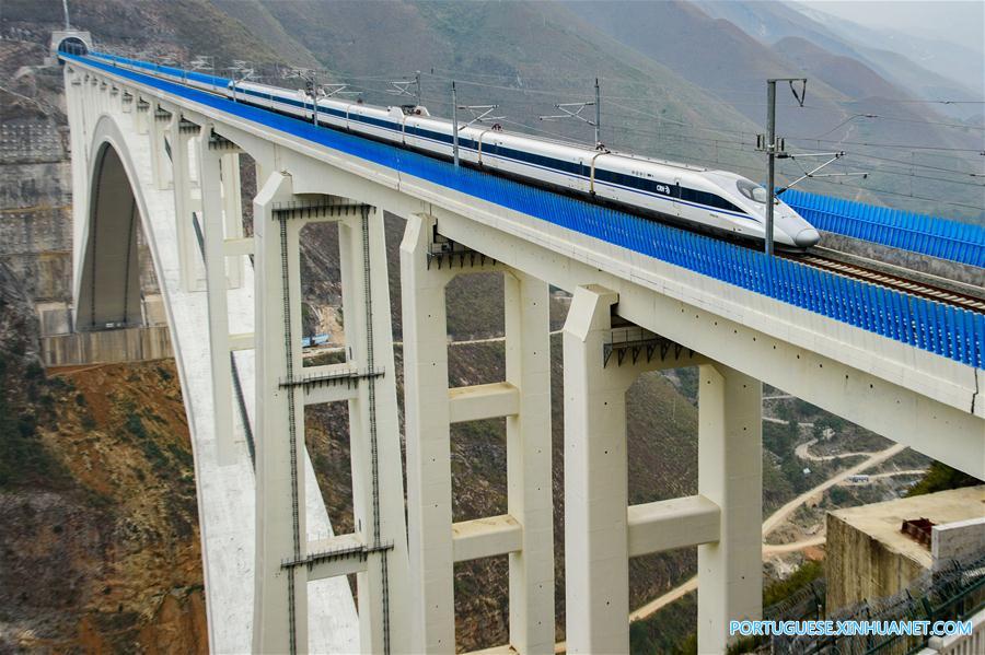 Ferrovia de alta velociade de Shanghai-Kunming estará em pleno funcionamento