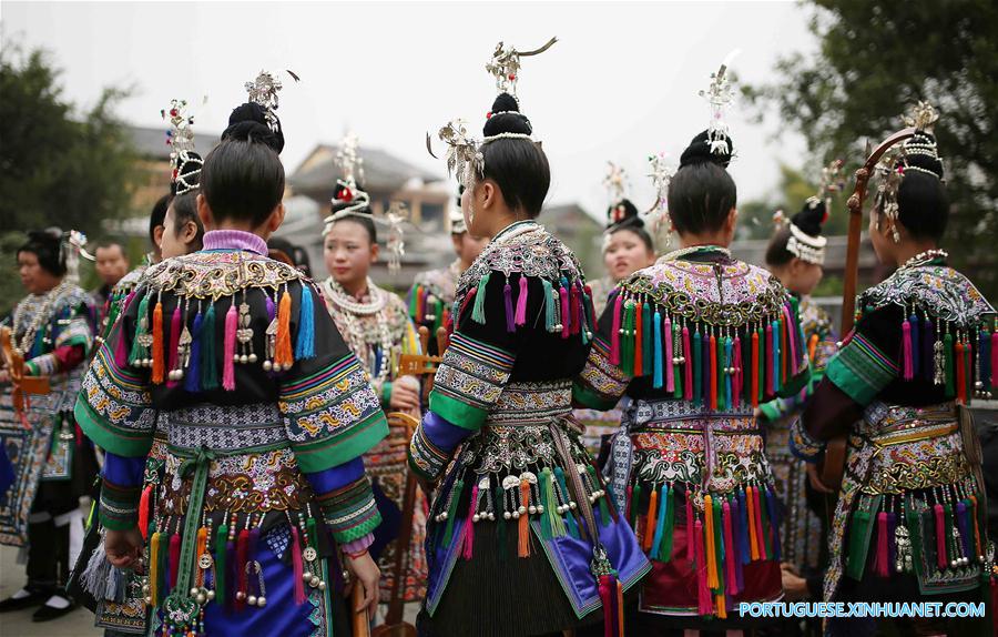 Festival de Sama é celebrado em Guizhou no sudoeste da China